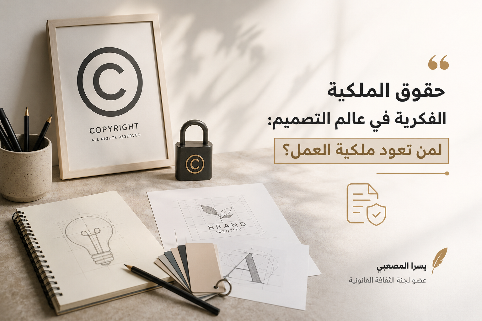 حقوق الملكية الفكرية في عالم التصميم: لمن تعود ملكية العمل؟